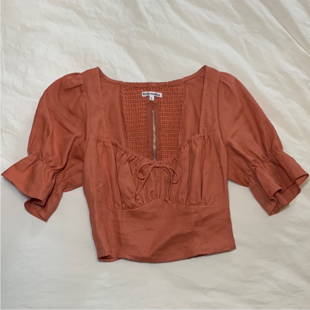 Reformation Rust Crop Top - Picture 3 of 3